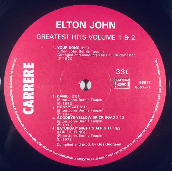 Elton John : The Best Of Elton John (2xLP, Comp, Gat)