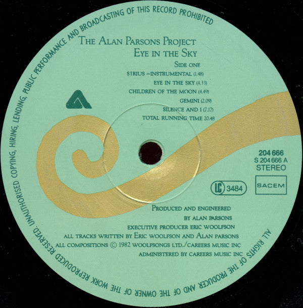 The Alan Parsons Project : Eye In The Sky (LP, Album)