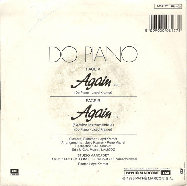 Do Piano : Again (7", Single)