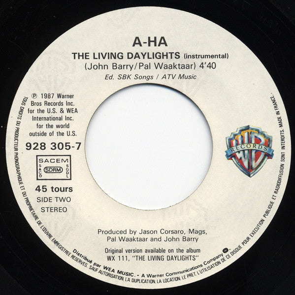 a-ha : The Living Daylights (7", Single)