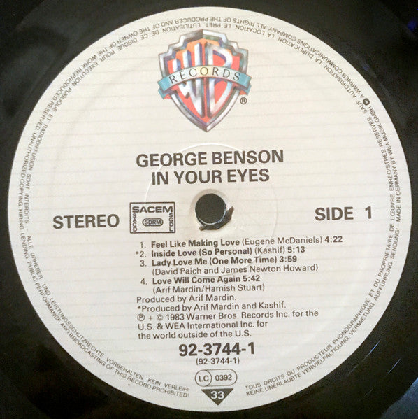 George Benson : In Your Eyes (LP, Album)