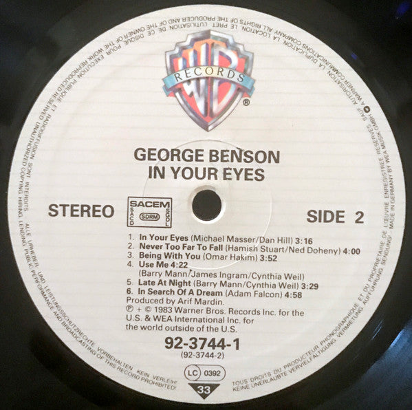 George Benson : In Your Eyes (LP, Album)