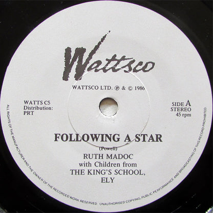 Ruth Madoc With Children From The King's School, Ely : Following A Star (7")