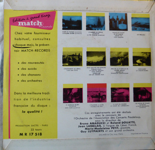 Wolfgang Amadeus Mozart, Orchestre De L'Association Des Concerts Pasdeloup, Bruno Amaducci : L'Enlèvement Au Sérail / Cosi Fan Tutte (7")