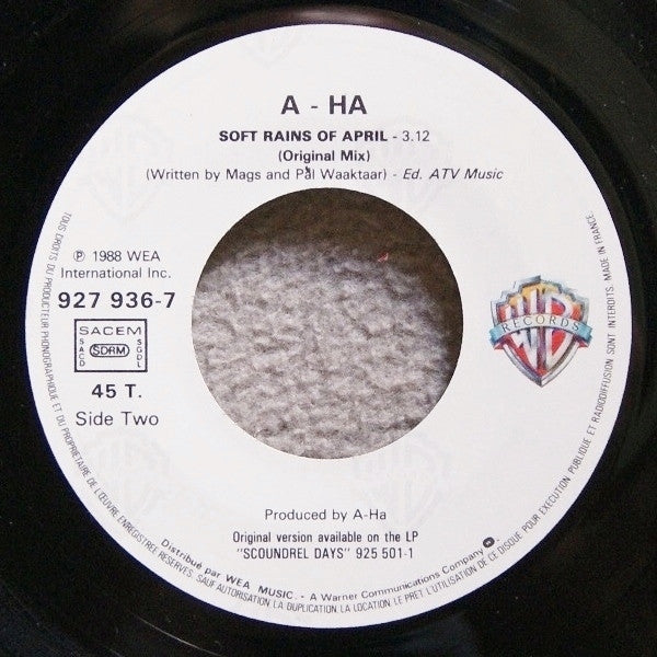 a-ha : Stay On These Roads (7", Single)