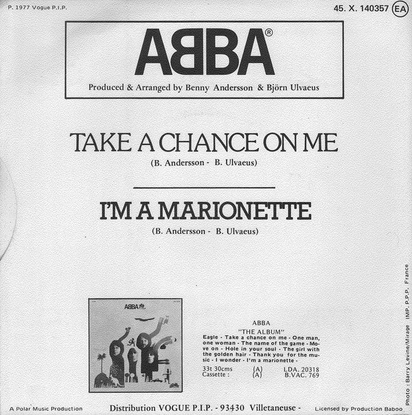 ABBA : Take A Chance On Me (7", Single)