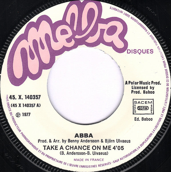 ABBA : Take A Chance On Me (7", Single)