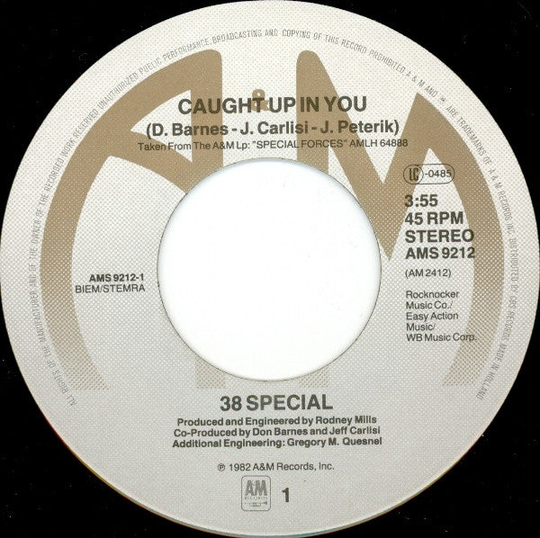 38 Special (2) : Caught Up In You (7", Single)