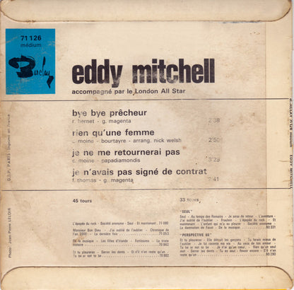 Eddy Mitchell : Bye Bye Precheur (7", EP)