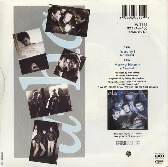 a-ha : Touchy! (7", Single)