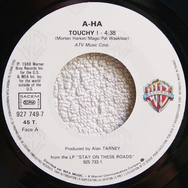 a-ha : Touchy! (7", Single)