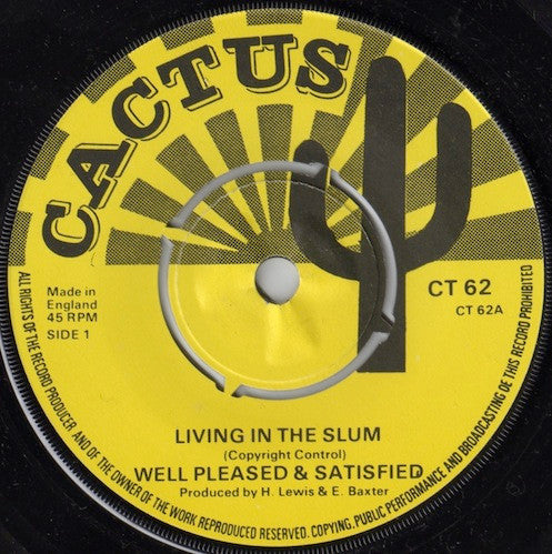 Well Pleased And Satisfied / Sonny Miller (5) : Living In The Slum / Don't Say I'm Your Man (7")