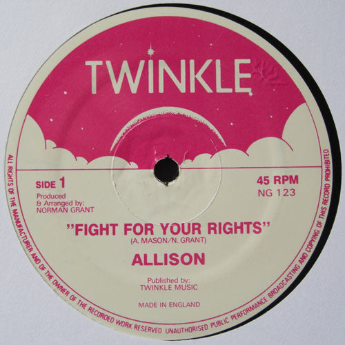 Allison (9) / Rass Brass & Twinkle Riddim Section : Fight For Your Rights / Fight The Fight (12")