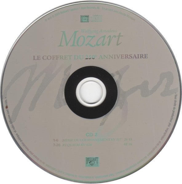 Wolfgang Amadeus Mozart : Le Coffret Du 250e Anniversaire (2xCD, Comp)