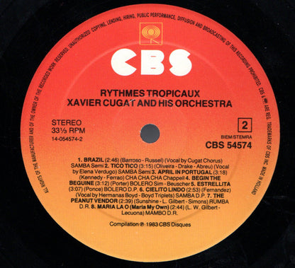 Xavier Cugat : Rythmes Tropicaux (LP, Comp, Sun)